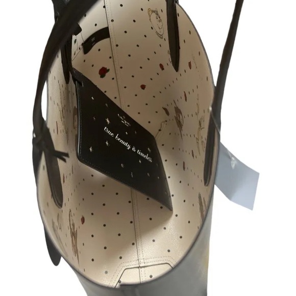 Kate Spade X Disney Beauty and The Beast Small Leather Reversible Tote Handbag - Picture 14 of 14